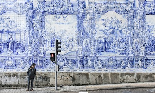 Azulejos azuis Porto